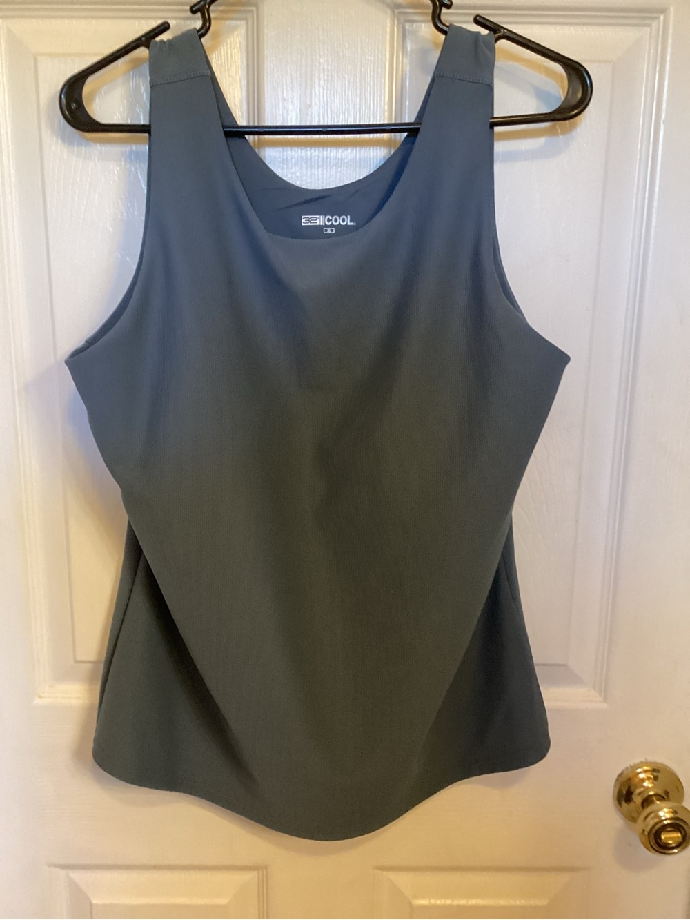 Cool by 32Degrees Women's Charcoal Gray/Blue Performance Tank